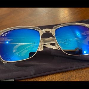 New MAUI JIM KAWIKA MJ257-05CR Crystal Frames / Blue Hawaii POLARIZED